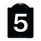 Signmission Sign with Number 5 Heavy-Gauge Aluminum Architectural Sign, 24" x 18", BW-1824-22894 A-DES-BW-1824-22894 - alternate 1